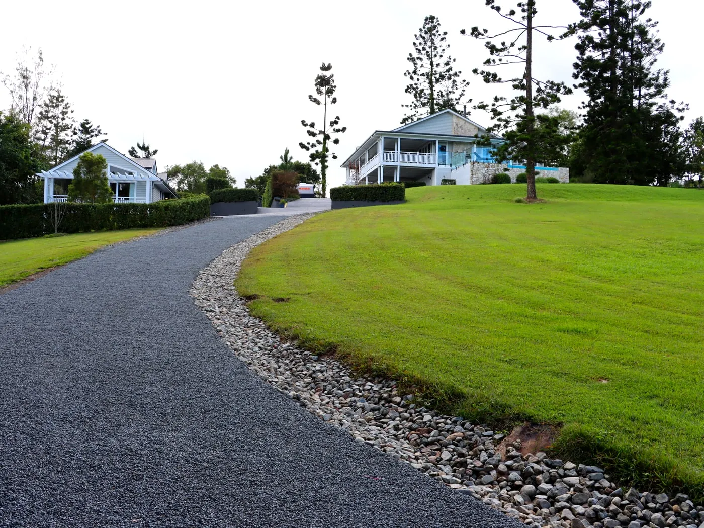 Finished driveway to the house — Eumundi, by Adams Earthworx