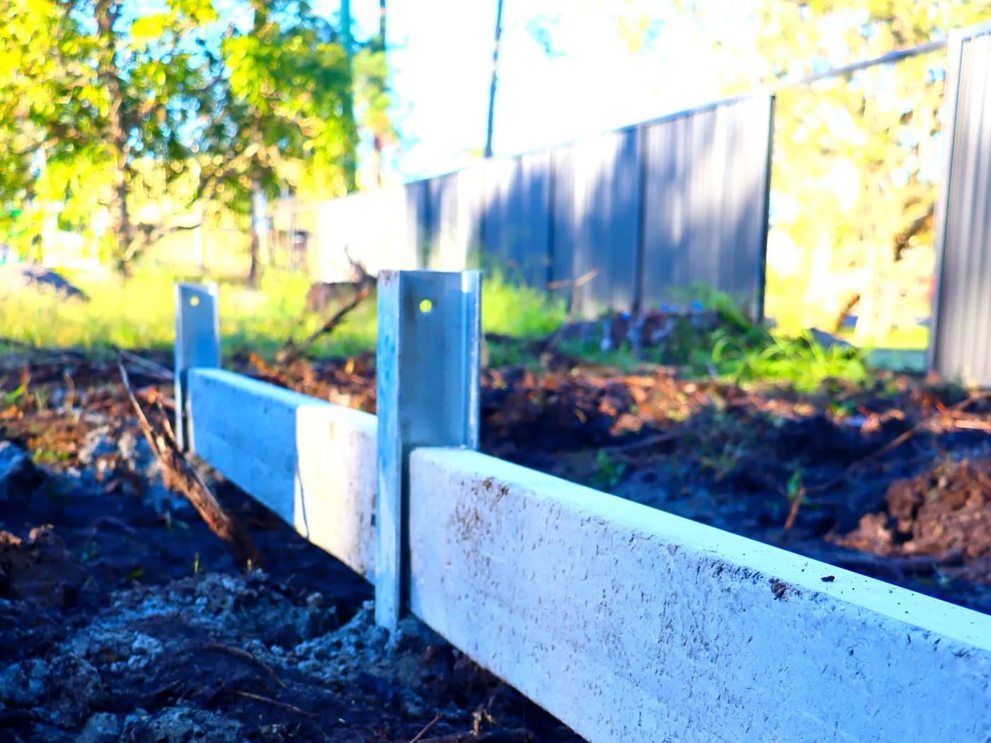 Sleeper wall & ag-drainage line — Yandina, by Adams Earthworx